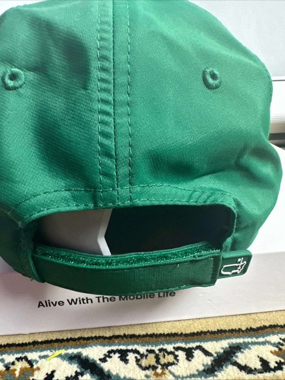 Masters Green Baseball Cap with Yellow & Red Embroidered Logo